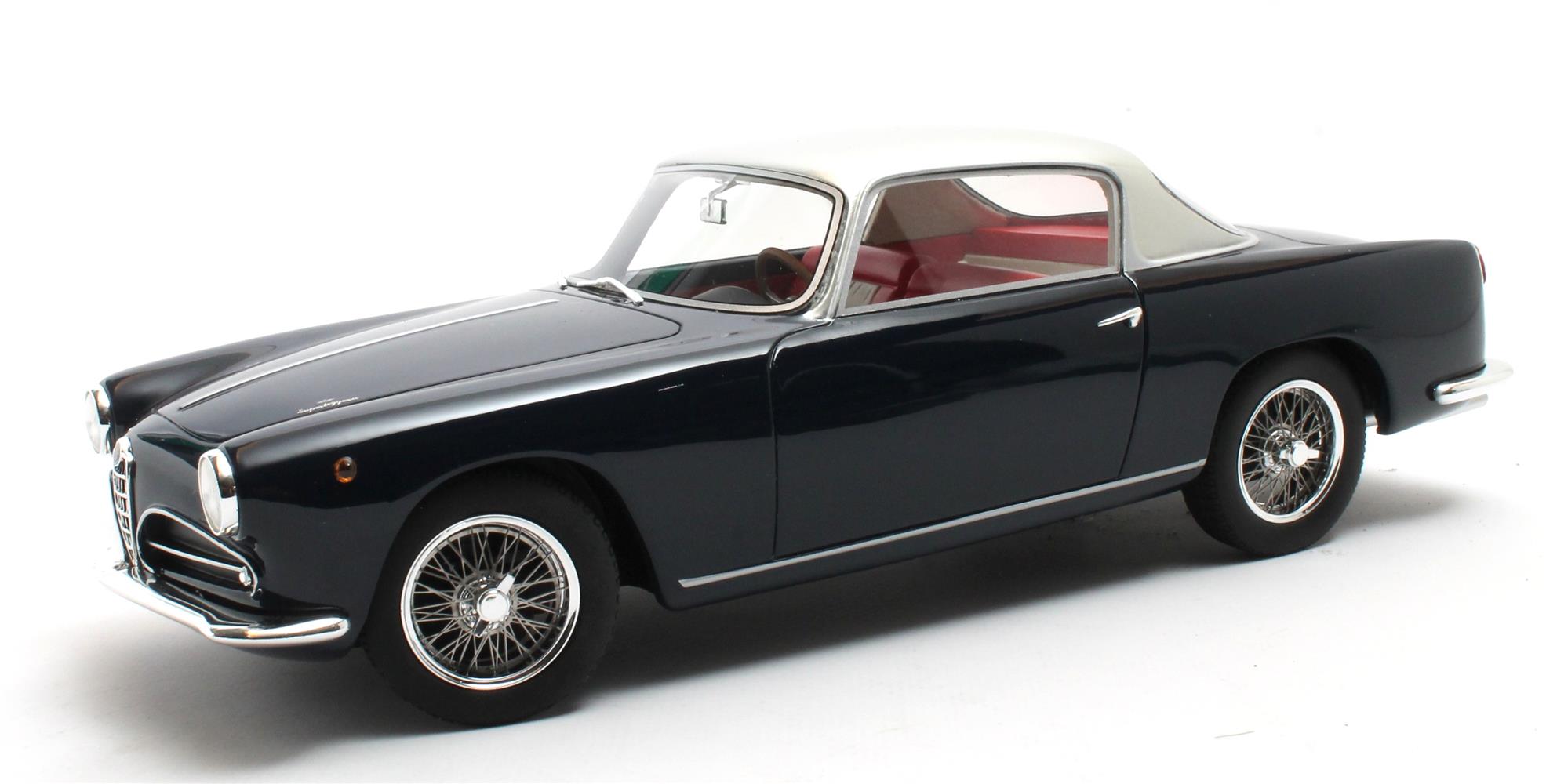 Alfa Romeo 1900CCS Touring Coupe 1955 Blauw/Zilver - 1:18